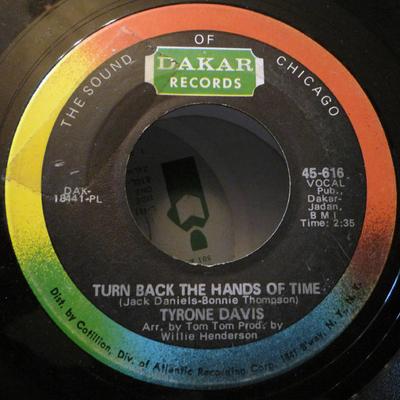 7-дюймовая пластинка TYRONE DAVIS - Turn Back The Hands Of Time / I Kee 45616 Dakar Records 1970 США Соул/Фанк Б/у