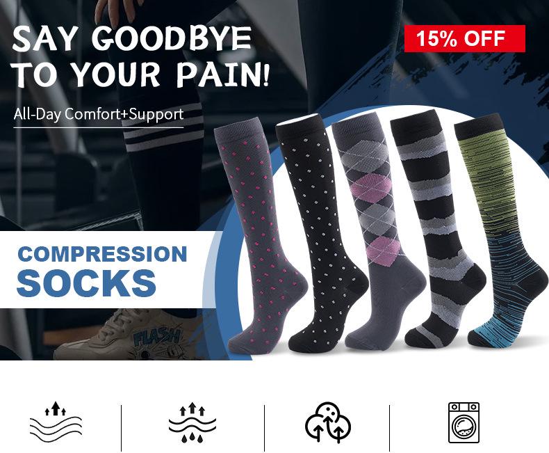 Осенние женские европейские и американские спортивные компрессионные гольфы до колена, высокоэластичные утягивающие гольфы для икр