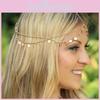 Fashionable Gold Headpiece With Rotundity Shape And Tassel For Women Gift