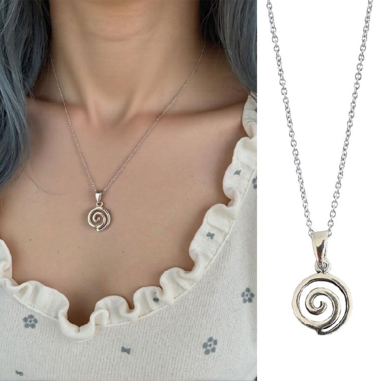 Простое спиральное ожерелье-подвеска Прочные украшения из нержавеющей стали Удобное ношение днем и ночью для любителей моды