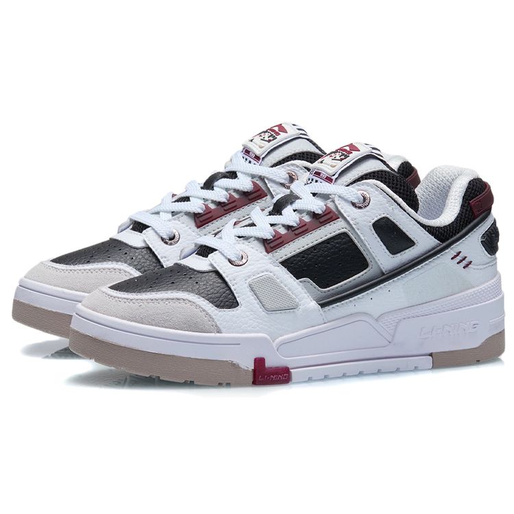 Кроссовки женские Li Ning Non-Slip Low-Top Skate Shoes White Black AGCR400-2