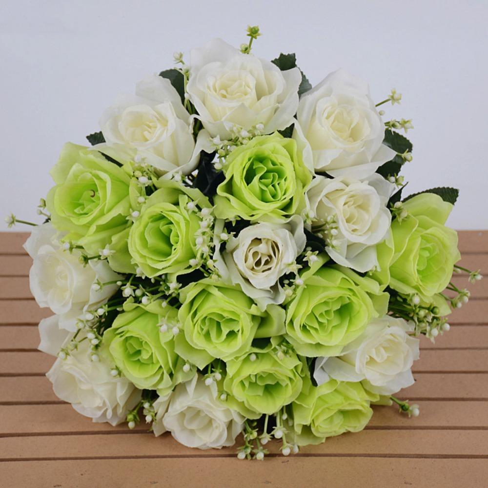 10 цветов Настоящий Счастливый Цветок Мини Натуральная Имитация Розы Новый Кристалл Трава Букет Домашний Декоративный