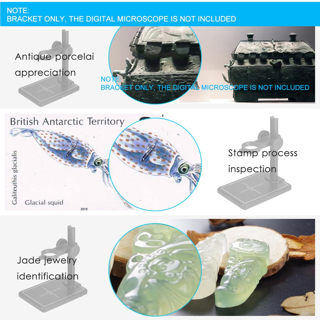 Мини-подставка для цифрового микроскопа KKmoon, лупа, регулируемая подставка для камеры вверх и вниз, универсальный держатель