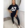Oversized T Shirt Black 67 Six Seven Graphic Print Casual Streetwear Fashion Top For Women Summer Outfit