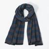 70*190cm Autumn and Winter Korean Style Retro High-End Feeling Striped Scarf Contrasting Color Soft and Unique Men Warm Scarves