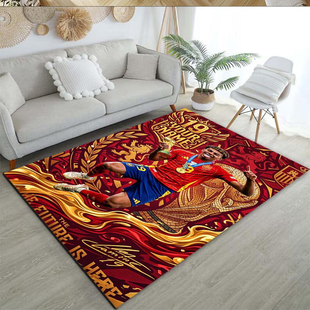 Lamin Yamal Customizable Name Floor Mat Design For Playrooms Dormitory Foyer Outdoor Antislip Carpet Anime Office Decor Spiritual Gift