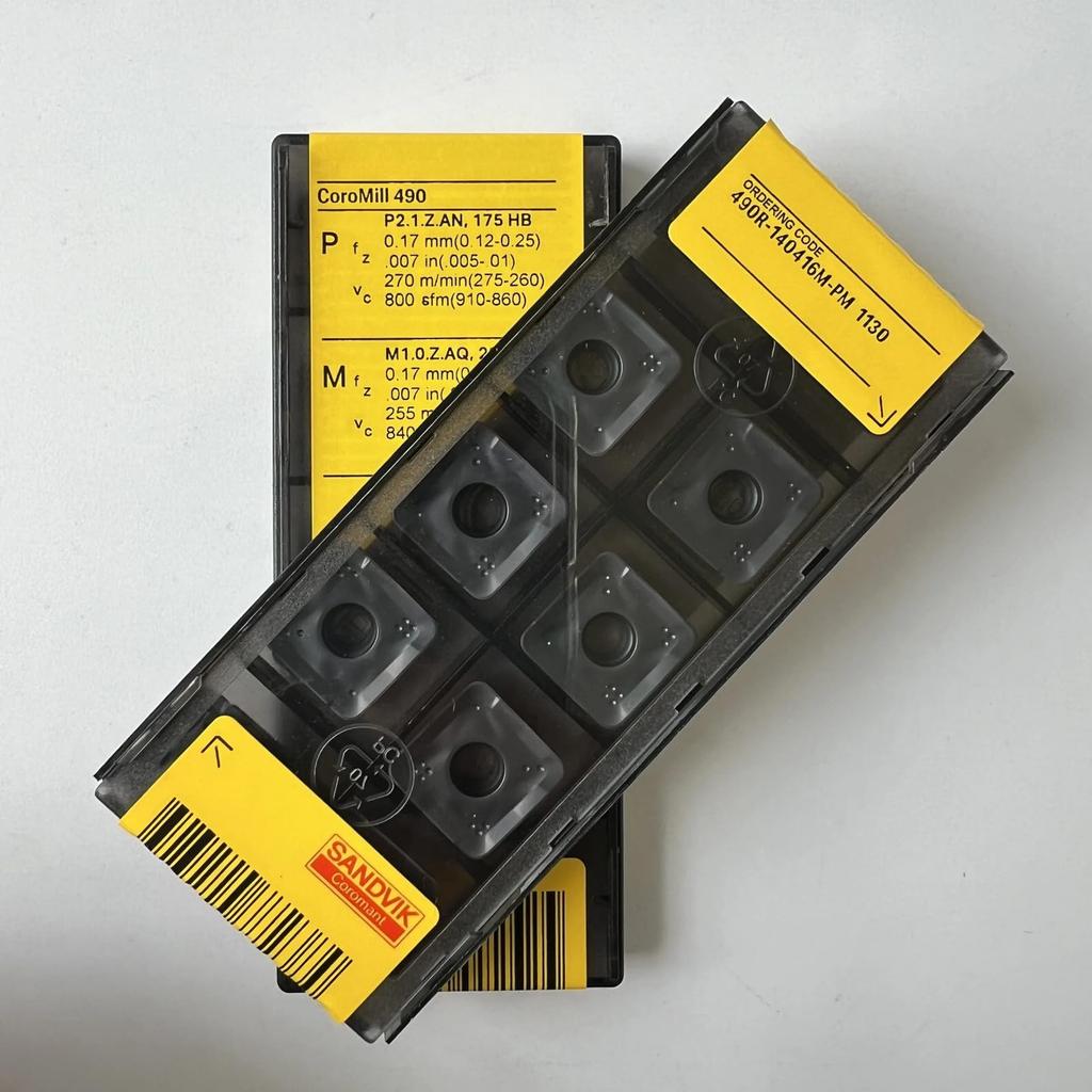 Original Sandvik / 490R-140416M-PM 1130 / CNC Lathe Carbide Blade 10 Pcs
