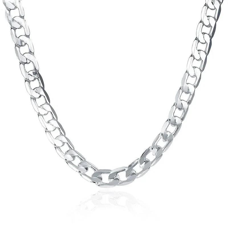 925 Sterling Silver Necklace For Men's Women 16/18/20/22/24/26/28/30 Inches Classic 6MM Chain Jewelry Wedding Christmas Gifts