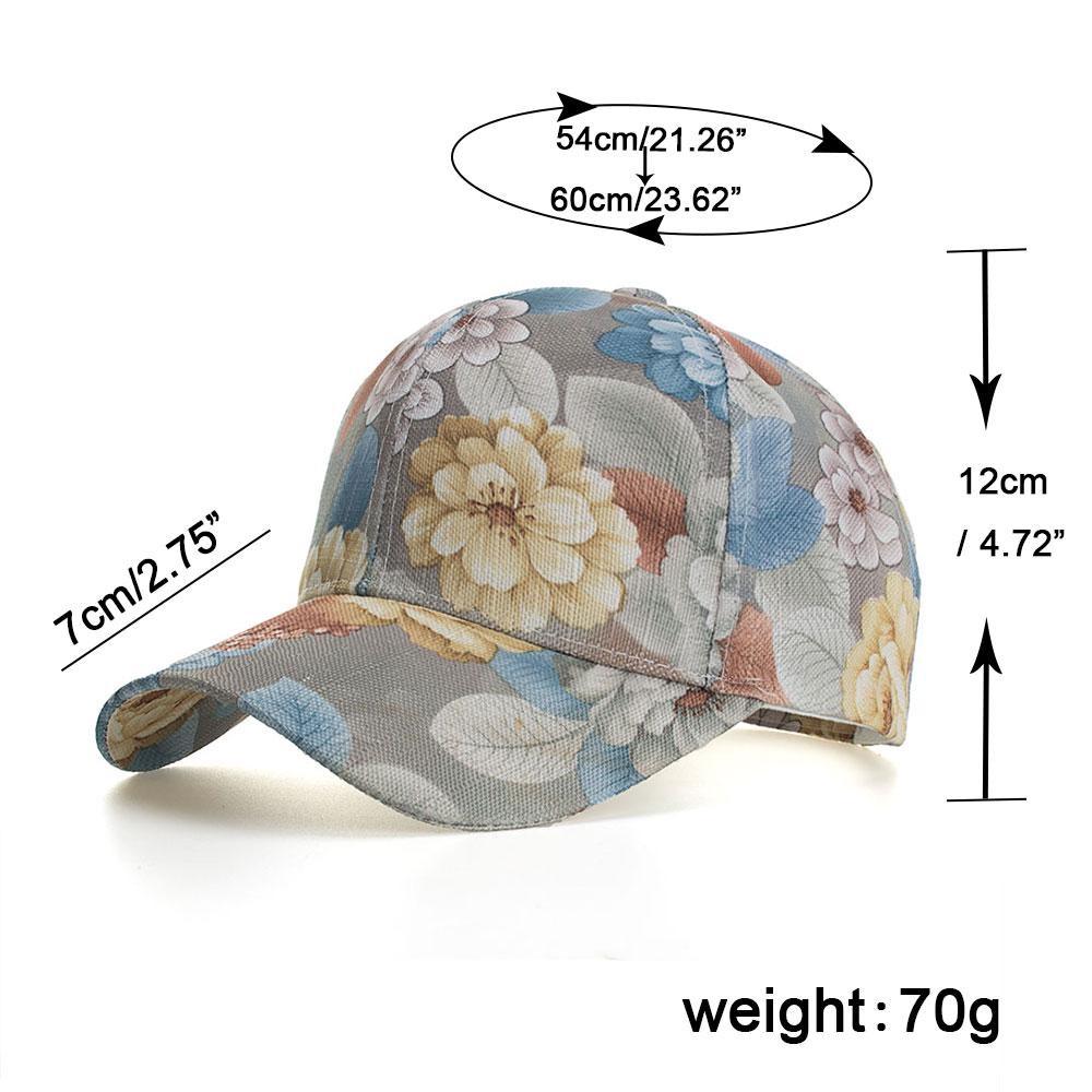 Бейсболка с цветочным принтом, женские летние шляпы Snapback с цветочным принтом, повседневные регулируемые кепки