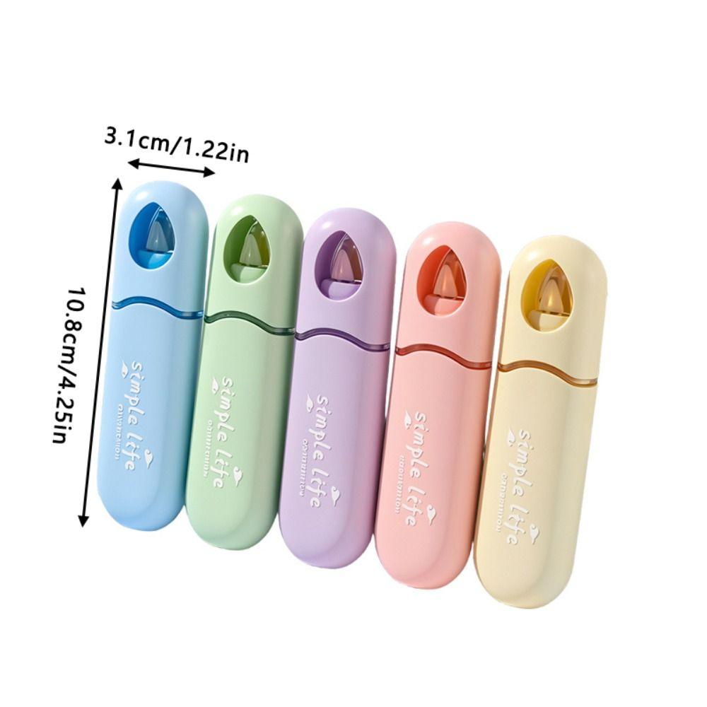 5pcs/set Silent Correction Roller Original Paper Color Student Alteration Tape Students