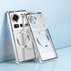 Irregular Alloy Frame Fosted Translucent MagSafe Phone Case