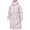 Solid Color Zipper Hooded Long Down Jacket Women Outerwear Purple AYMT116-5