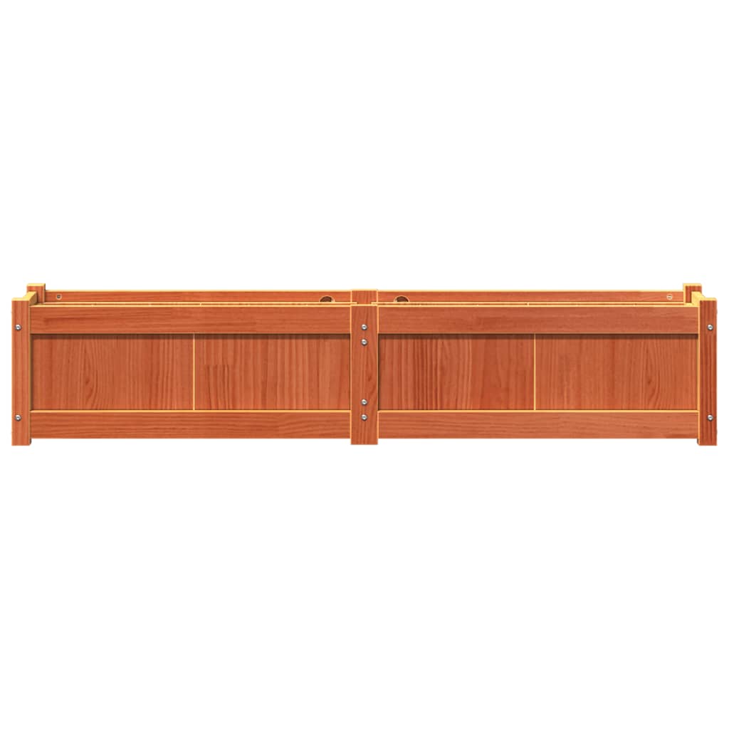 Planters 2 pcs Wax Brown Solid Pine Wood