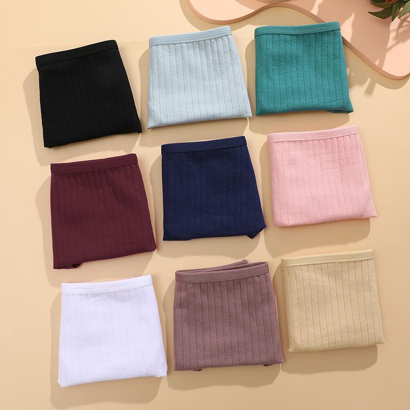 FINETOO Хлопковые трусики, женские однотонные трусики для женщин, сексуальные трусы, женские трусы M-XL