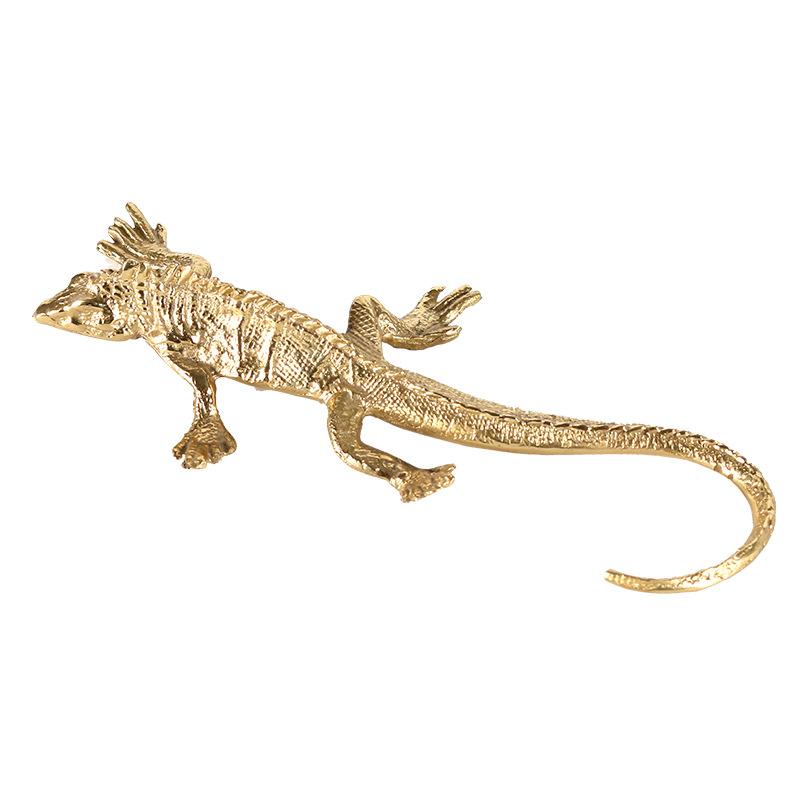 Modern Creative Brass Golden Lizard Ornaments Model Room Hotel Villa Living Room Office Light Luxury Soft Decorations