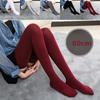 Socks Women's Winter Warm Long Stockings Thick Thermal Cotton Solid Color Knitted Breathable Thicken Casual Knee High Socks