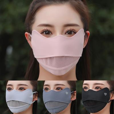 Ледяная шелковая маска для лица Anti-UV Дышащая сетка Велоспорт Туризм Лицевая вуаль 3D Защита лица Охлаждающая Дорожная Маска для езды/туризма