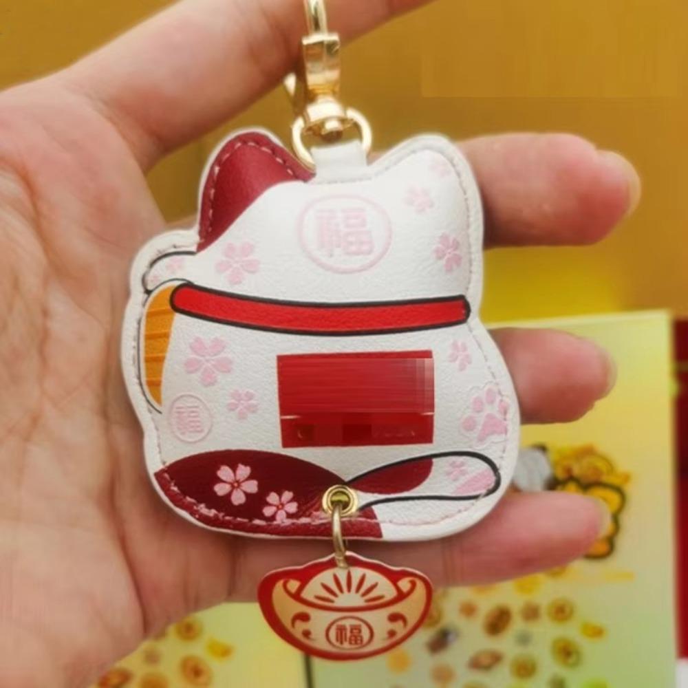 Maneki Neko Backpack Keyring Cartoon New Year Gift Lucky Best Friend Charms Pendant Unisex