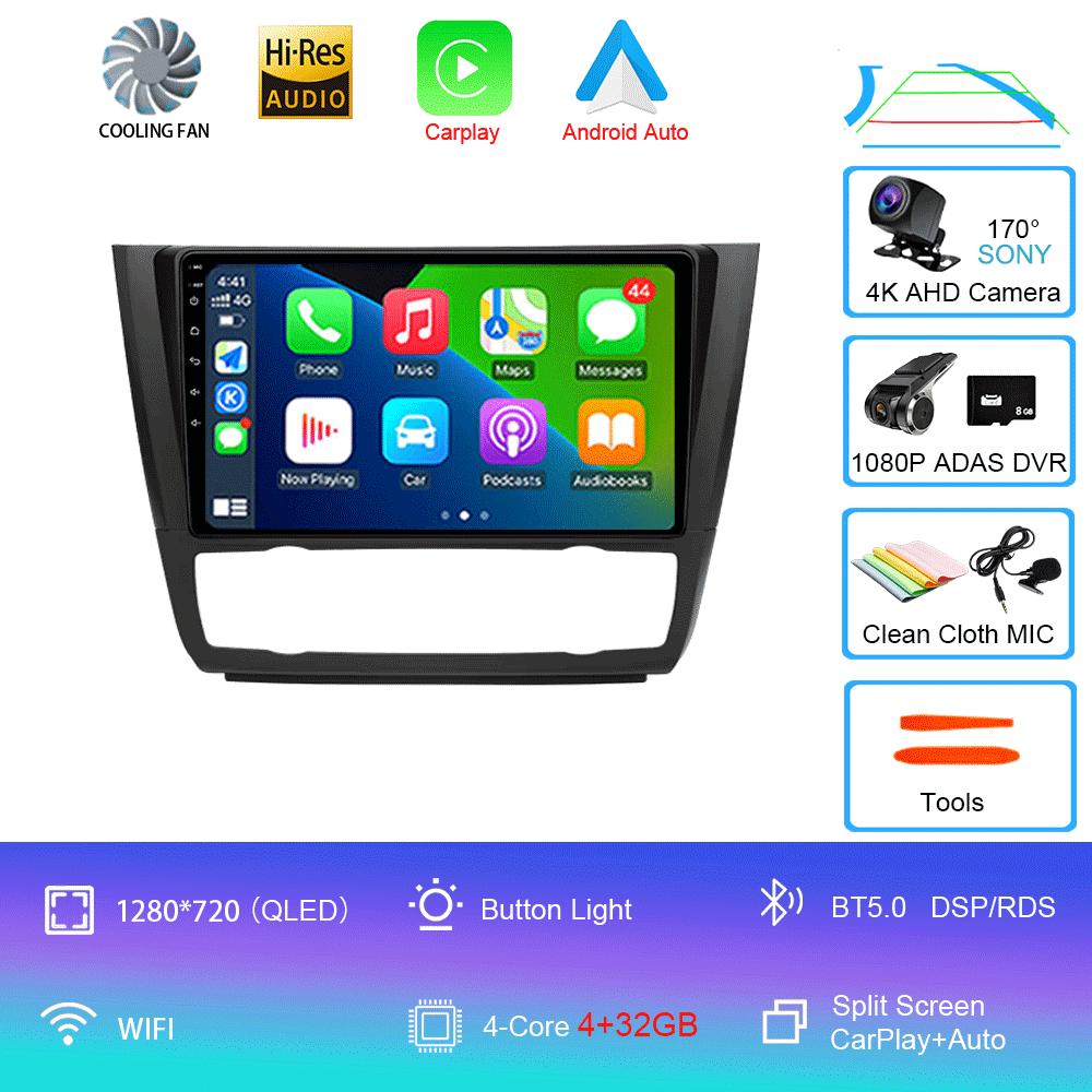 Car Radio Android 14 For BMW 1 Series E81 E82 E87 E88 2004 - 2012 Carplay Multimedia Video Player Serero Auto No 2Din DVD