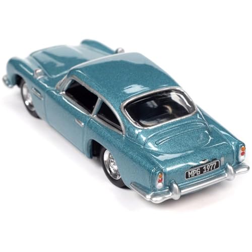 Johnny Lightning 1/64 Aston Martin DB5 1966 Синий Классический Золотой Aston Martin Литая Модель Машинки [Параллельный Импорт]