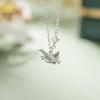 Sterling Silver Origami Crane Necklace - Light Luxury Clavicle Chain, High-End Niche Design