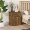 VidaXL Bedside Table Smoked Oak 50x36x60 Cm Engineered Wood 816725