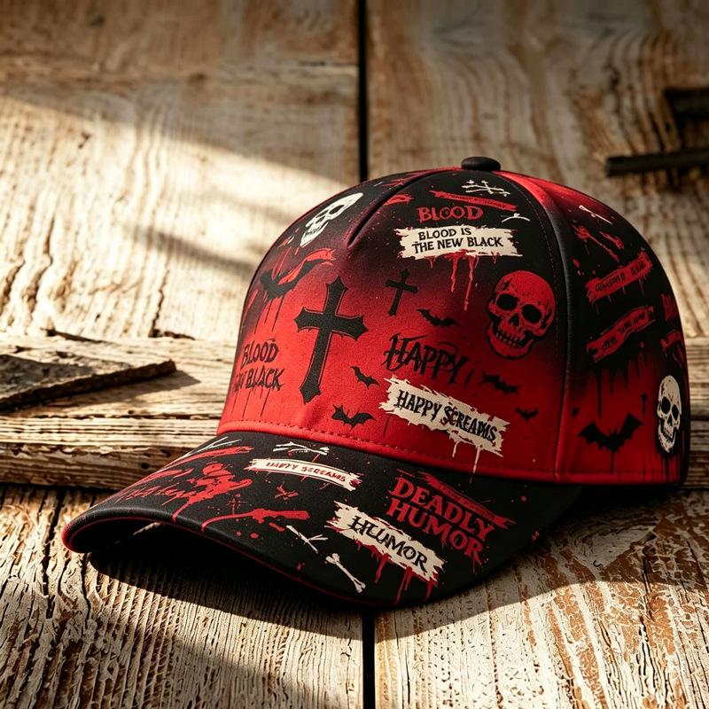 American Street Baseball Cap Halloween Printed Hat Daily Casual Sun Hat
