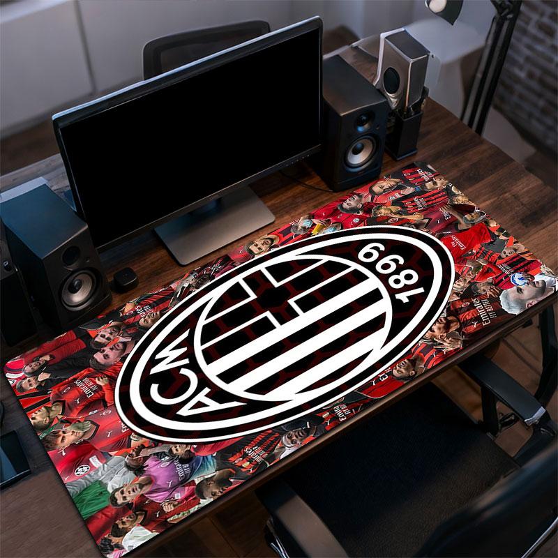 AC Milan Players Mouse Pad, Large Gaming Desk Mat, Non-slip XXL Mousepad for Laptop & Tablet, Mini PC Playmat with Stitched Edges