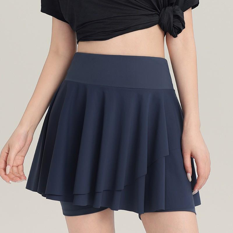 High-Waisted Pleated Sport Skort Women - Breathable Quick-Dry Running Yoga Tennis Skirt With Built-in Shorts