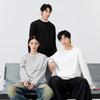 MINISO Мужская футболка в американском ретро стиле Хенли с длинным рукавом