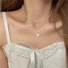 Двухслойное ожерелье Pearl Love, новый нишевый дизайн, простые и универсальные модные аксессуары в виде ключичной цепочки