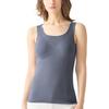 Майка без рукавов из хлопка Kirei Labo, полностью бесшовная, внутренняя, дымчато-голубая, с подушечками, Fitte, Blend, с подушечками, женская,