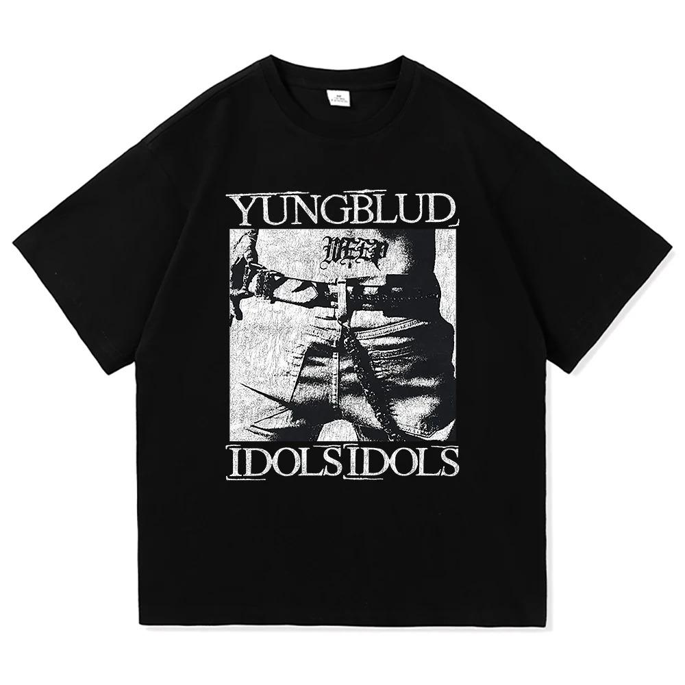 Yungblud Idols Мировой Тур 2026 Футболка Новая Мода Мужская Женская Хип-Хоп Эстетика Крылья Футболка Высокое Качество Крутые Хлопковые Футболки