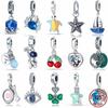 Charms Fit Diy Original Bracelet Real S925 Sterling Silver Beads Luminou Pendants Firefly Ocean Series Dangle Fine Jewelry
