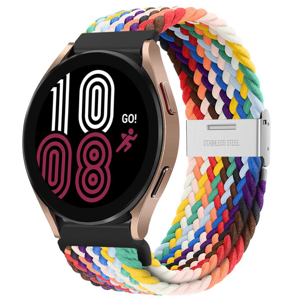 Ремешок 20/22 мм для Samsung Galaxy Watch 6/5/pro/4 46 мм/42 мм/active 2 Gear s3 плетеный Эластичный браслет Ремешок Huawei GT/2/GT2/3 Pro