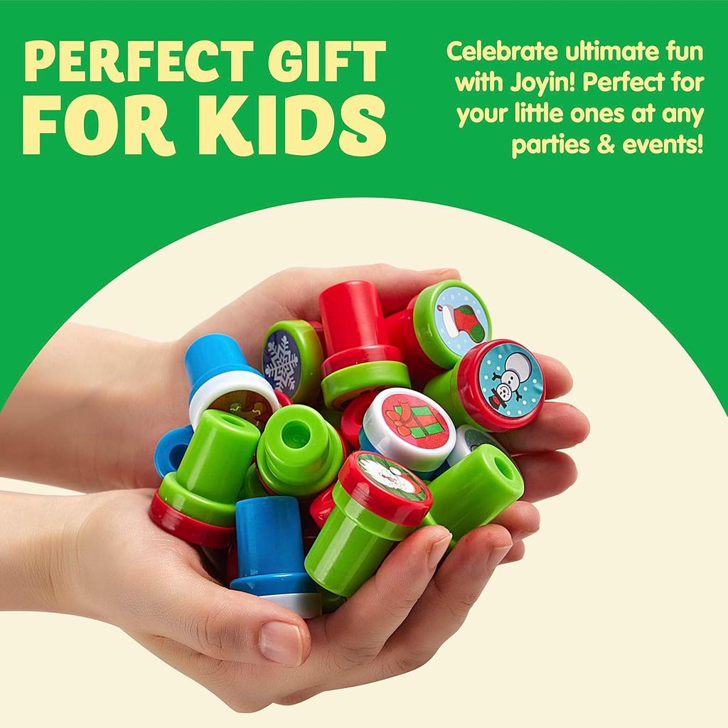 JOYFY 48 штук Рождественские ассорти штампы Детский самонаборный штамп для рождественской вечеринки, подарки в чулок, поделки, школьные призы