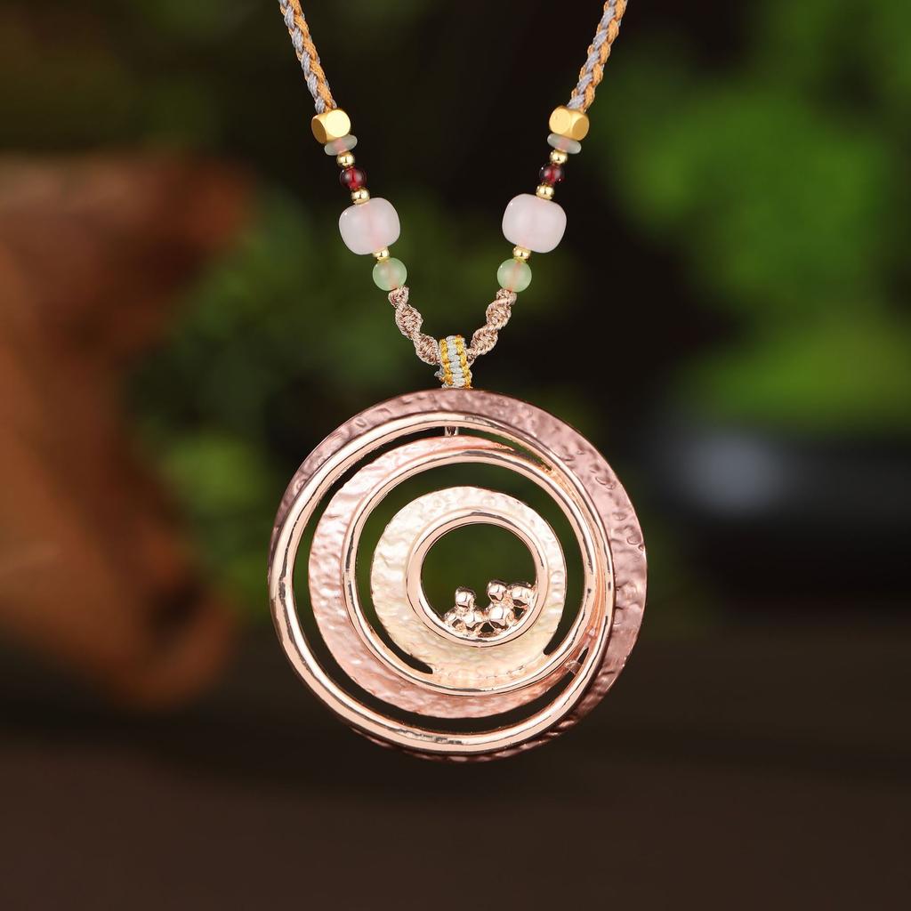 Эмалевый цвет полый геометрический цветок длинная подвеска, женская подвеска-ожерелье в форме сердца с высоким чувством универсальности