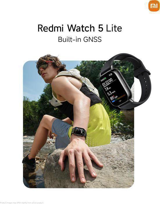 Xiaomi Redmi Watch 5 Lite - Noir - Ecran AMOLED - 18 À 19 Jours D'autonomie