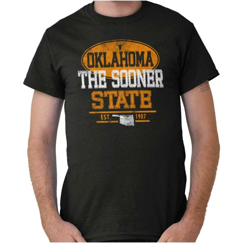 Oklahoma Sooner State Souvenir Gift OK Womens or Mens Crewneck T Shirt Tee