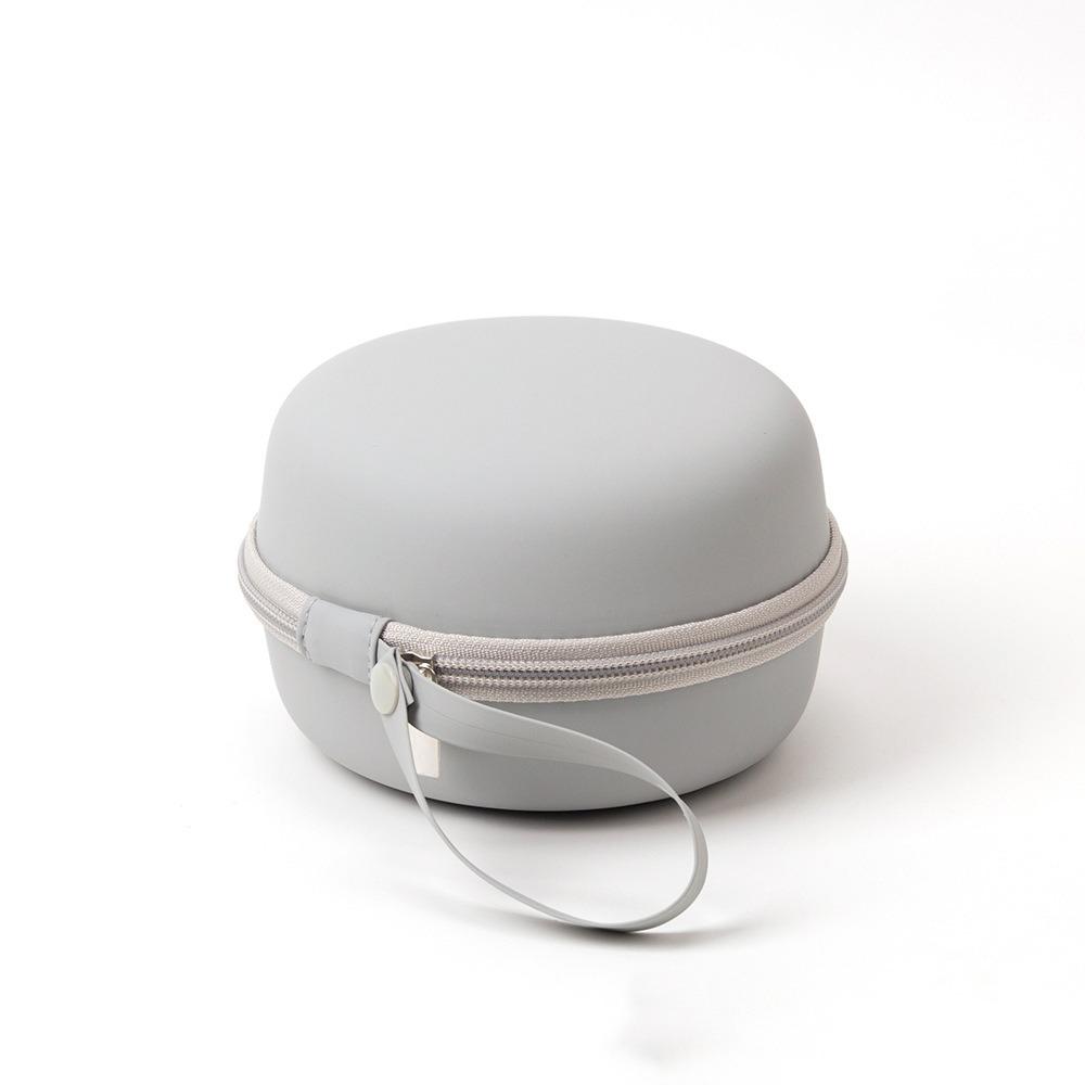 Grey U Type Neck Pillow Case Zipper Round Foam Pillow Box Camping Hard Storage Bag  Travel