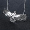 Винтажное серебряное ожерелье с подвеской в ​​виде орла викингов, мужское и женское модное ожерелье-цепочка, ожерелье с вороной, вечерние ювелирные аксессуары