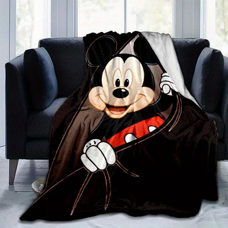 1 шт., Уютное одеяло для дома с Микки Маусом: Идеальный подарок для вашей спальни, гостиной или в дорогу, Фланелевое покрывало, Идеально подходит для диванов