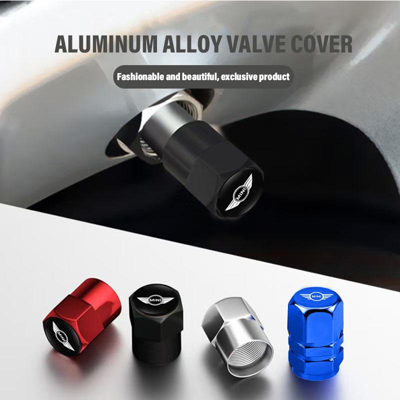 4Pcs Aluminum Alloy Car Wheel Tire Valve Caps Stem Cover For Mini Cooper One JCW F54 F55 F56 F57 F60 R53 R55 R56 R57 R58 R59 R60 mjewr55