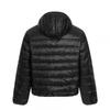 Lightweight Hooded Down Jacket Men Women - Clean Fit Short Puffer With 76-80% White Duck 550 Fill Power Nylon Shell