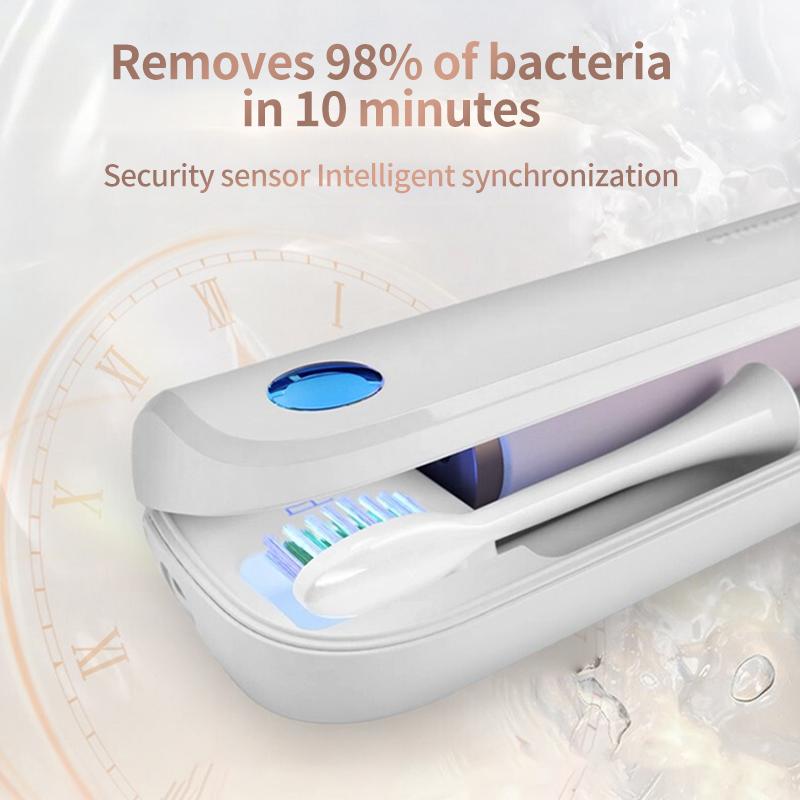 Philips Электрическая зубная щетка национального стандарта HX2461, трехступенчатый режим, коробка для УФ-стерилизации, 1 ярко-белая головка щетки, 1 ручка щетки.