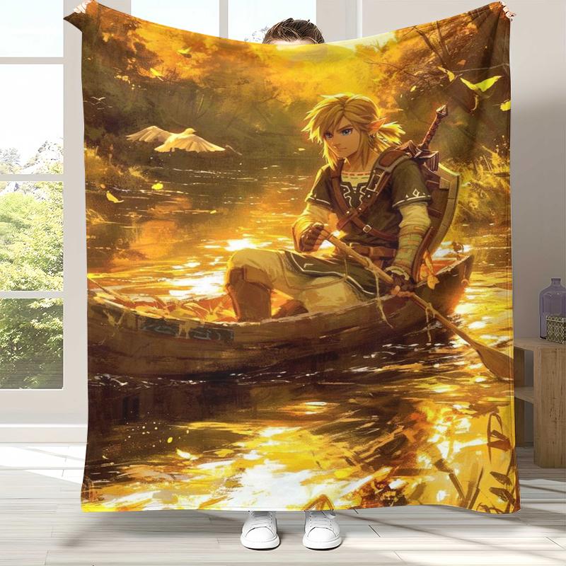 Ретро Z-Zelda Мультяшный Линк Игры Фланелевое Одеяло, Ультра Мягкий Теплый Плюшевый Плед для Дома Спальни Кровати Дивана Походного Пикника Ребенка