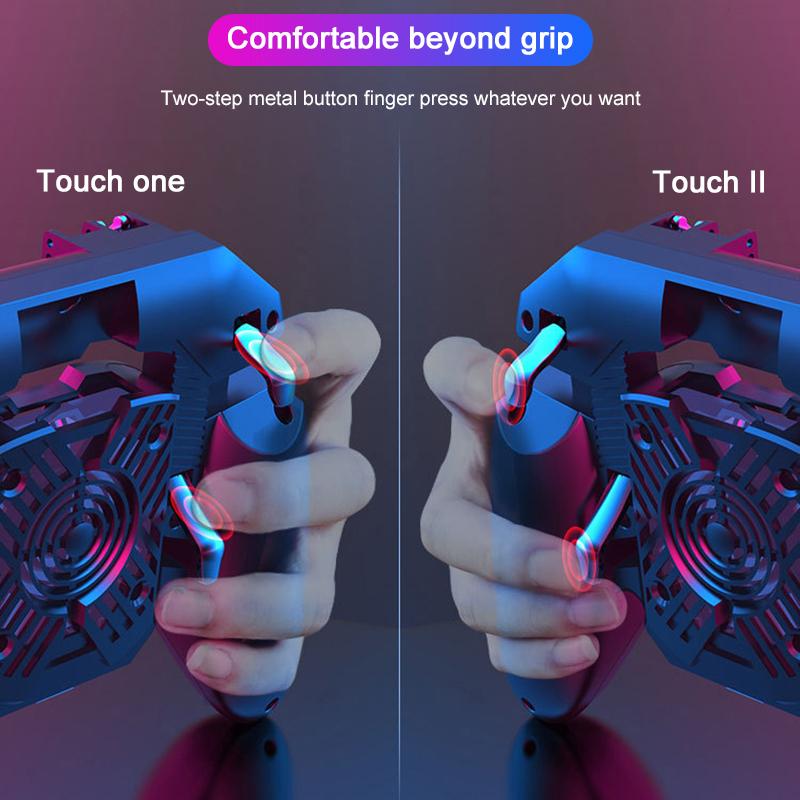 Кулер для телефона Вентилятор Игровой контроллер Ручка 6-пальцевый триггер Джойстик Телефонный игровой контроллер для мобильных устройств