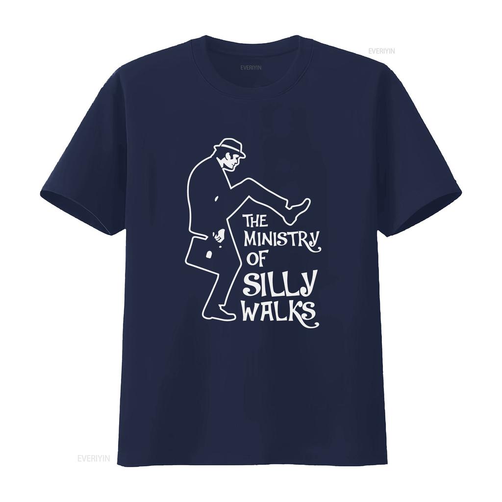 The Ministry of Silly Walks Monty Python Inspired British Comedy T Shirt vintage Washed graphic Soft Stylish Versatile homme