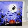 Хэллоуин Занавеска для душа Тыква Фонарь Занавеска для душа Украшение Шляпа ведьмы Черная летучая мышь Рождественская занавеска для ванной Детский декор для ванной