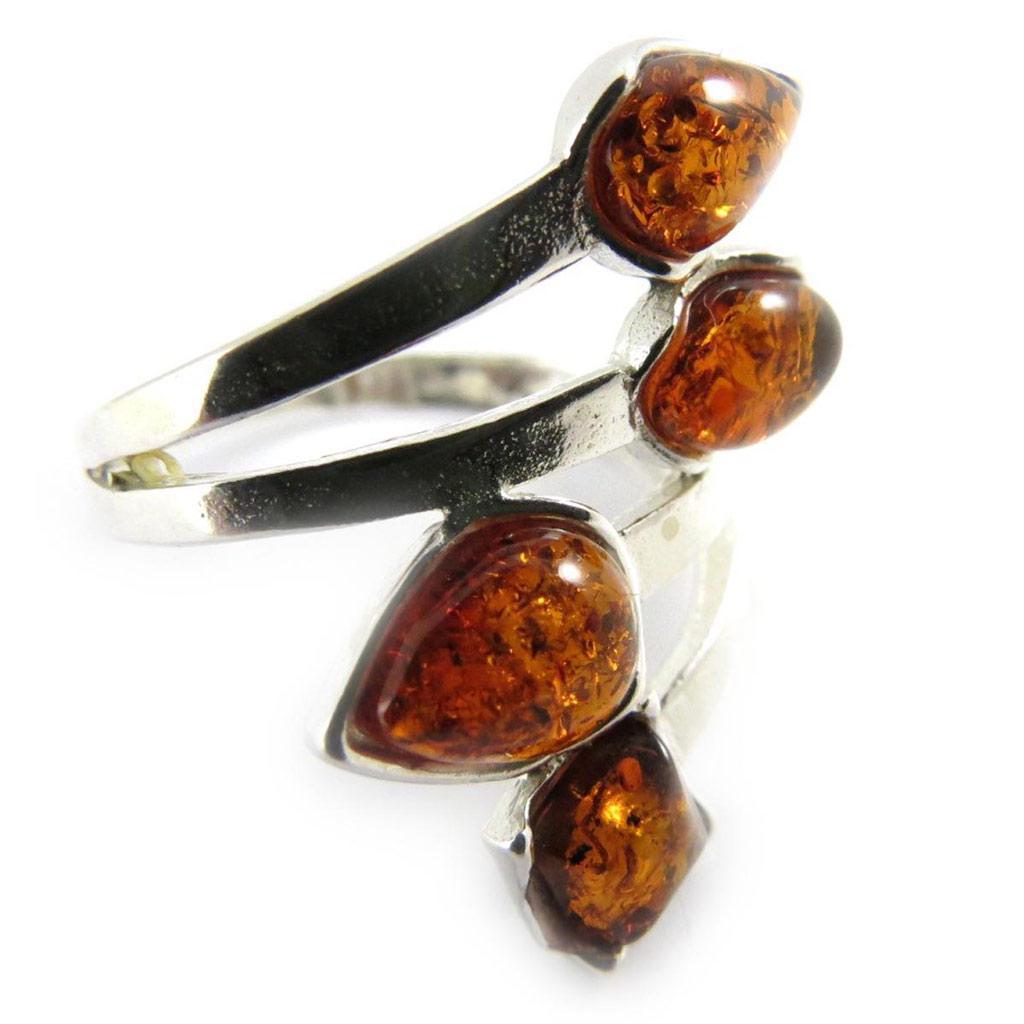 Серебряное кольцо с янтарем 'Nova'